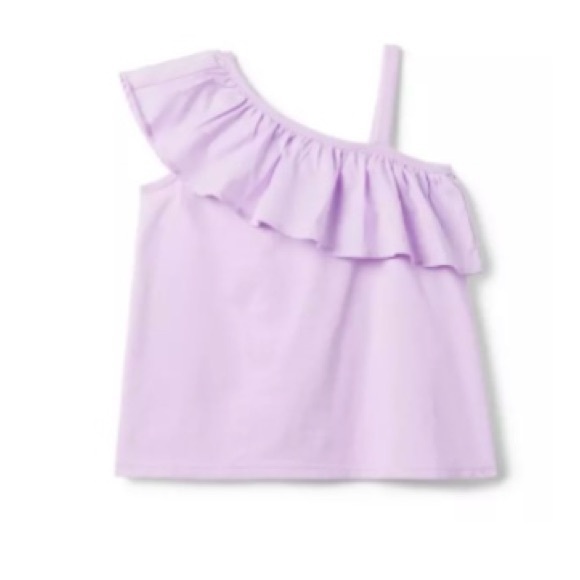Janie and Jack the ruffle one shoulder lavender top, good used condition - Picture 1 of 4